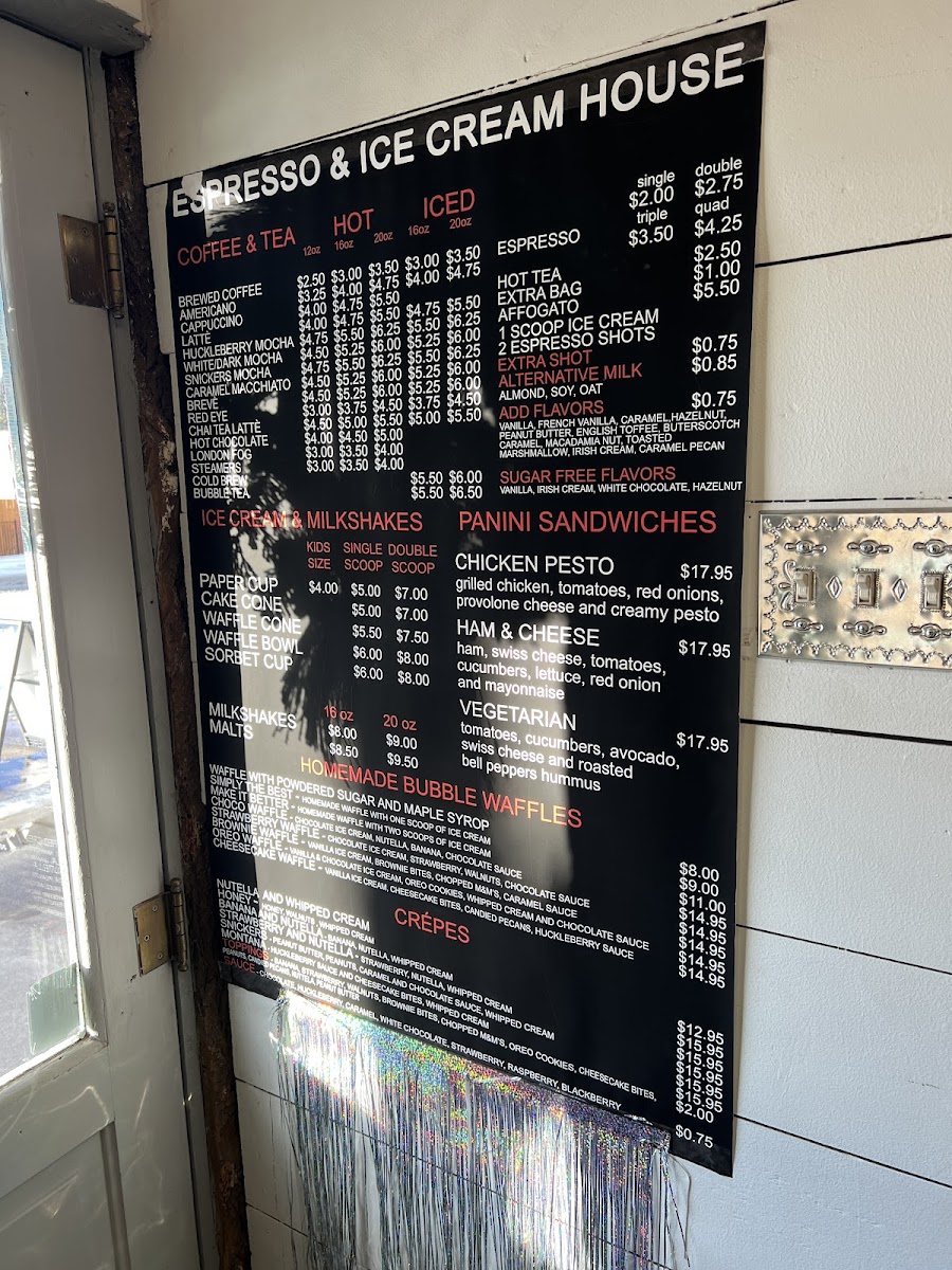 Espresso & Ice Cream House Menu - Image 2
